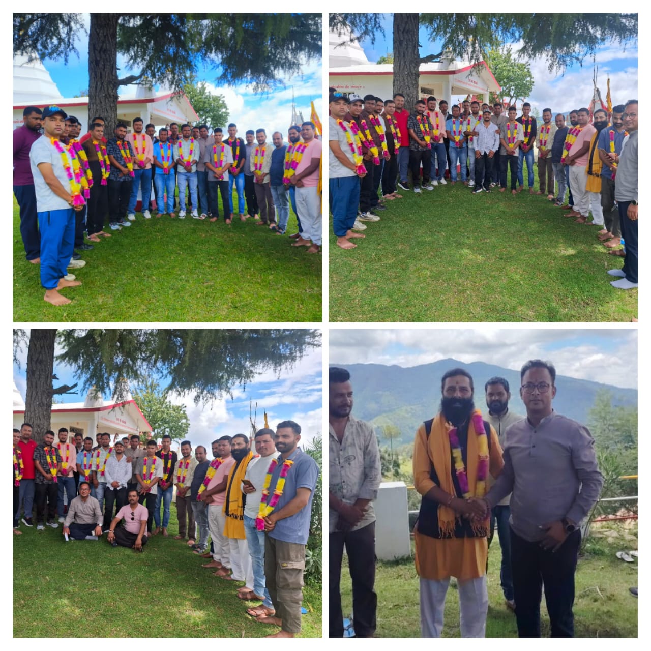 नव निर्वाचित जनप्रतिनिधियों का भव्य स्वागत   मानाकोट मंदिर प्रांगण दिगालीचौड़